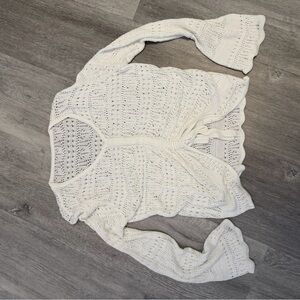 White Crochet Sweater